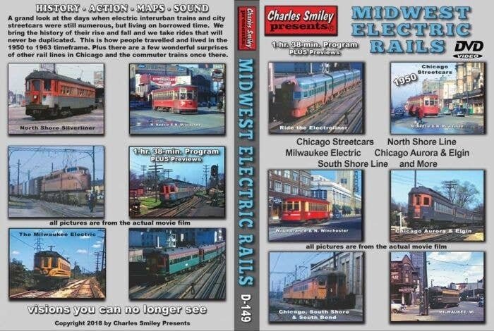 Midwest Electric Rails - DVD -- 1 Hour, 38 Minutes, All Scales, CHARLES SMILEY VIDEOS 149