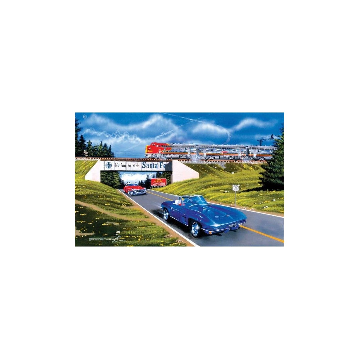 America`s Best Jigsaw Puzzle -- 1000 Pieces, 19 x 30` 48.3 x 76.2cm, All Scales, Train Enthusiast Vendors 21323