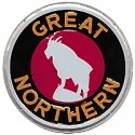 Embossed Die-Cut Metal Sign -- Great Northern, All Scales, Microscale Industries Inc 10004
