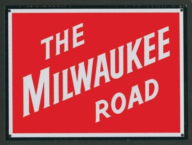Embossed Die-Cut Metal Sign -- Milwaukee Road, All Scales, Microscale Industries Inc 10045