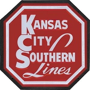 Embossed Die-Cut Metal Sign -- Kansas City Southern, All Scales, Microscale Industries Inc 10014