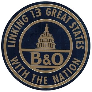 Embossed Die-Cut Metal Sign -- Baltimore & Ohio, All Scales, Microscale Industries Inc 10020