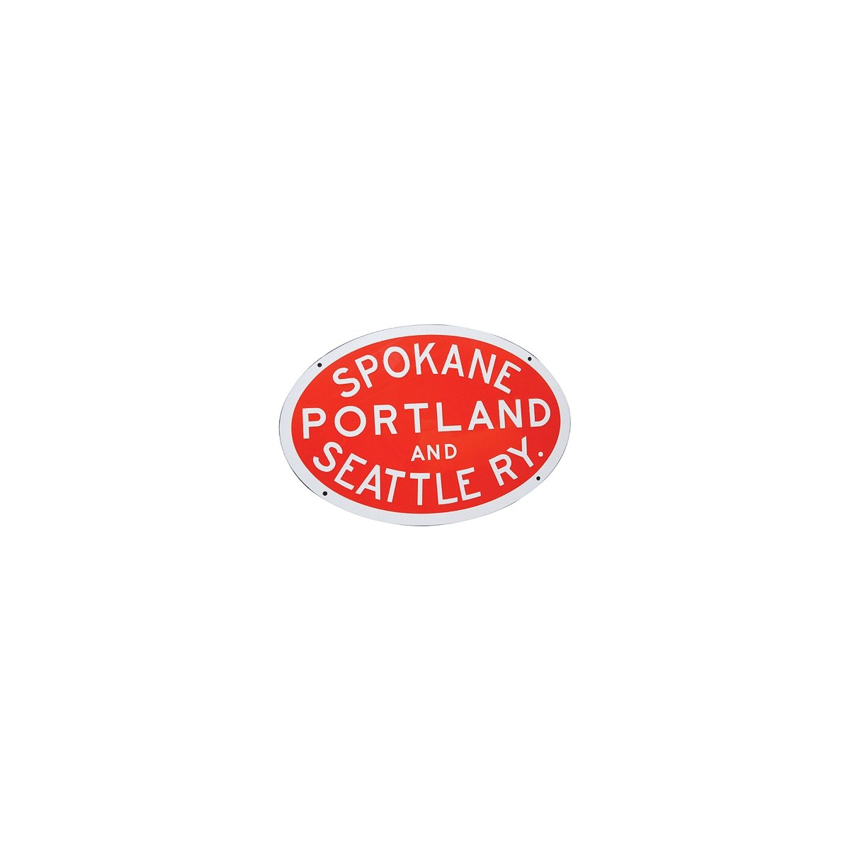 Embossed Die-Cut Metal Sign -- Spokane, Portland & Seattle, HO, Microscale Industries Inc 10042