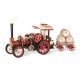Steam Engine (Tractor) with Trailer - Kit -- Motorized Mechanical 3D Puzzle, All Scales, Robotime LKA01