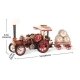 Steam Engine (Tractor) with Trailer - Kit -- Motorized Mechanical 3D Puzzle, All Scales, Robotime LKA01