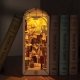Sunshine Town Book Nook Shelf Insert - Kit -- Lighted 3D Puzzle, All Scales, Robotime TGB02
