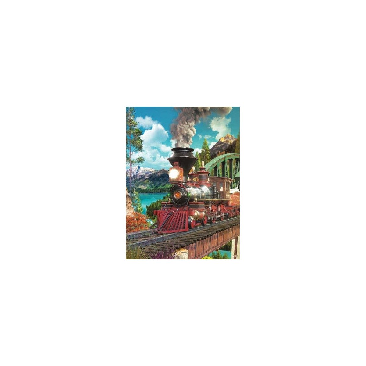 Number 56 Jigsaw Puzzle -- 500 Pieces, 18 x 24′ 45.7 x 61cm, All Scales, Train Enthusiast Vendors 42365