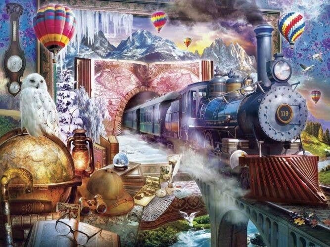 Train Puzzle, Easy grip pieces -- Magical Journey (300 Pieces), All Scales, Train Enthusiast Vendors 320344
