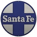 Embossed Die-Cut Metal Sign -- Santa Fe `Circle & Cross`, All Scales, Microscale Industries Inc 10038