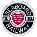 Embossed Die-Cut Metal Sign -- Seaboard Air Line, All Scales, Microscale Industries Inc 10019