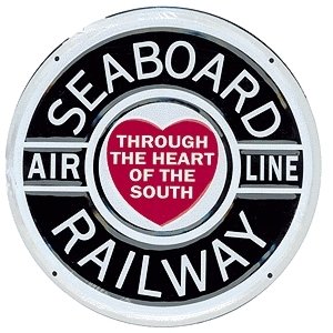Embossed Die-Cut Metal Sign -- Seaboard Air Line, All Scales, Microscale Industries Inc 10019