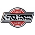 Embossed Die-Cut Metal Sign -- Chicago & North Western, All Scales, Microscale Industries Inc 10011
