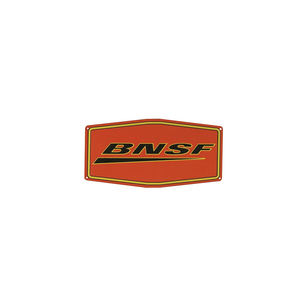 Embossed Die-Cut Metal Sign -- Burlington Northern & Santa Fe (Swoosh Logo), All Scales, Microscale Industries Inc 10040
