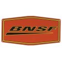 Embossed Die-Cut Metal Sign -- Burlington Northern & Santa Fe (Swoosh Logo), All Scales, Microscale Industries Inc 10040