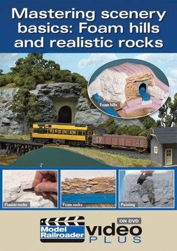 Mastering Scenery Basics DVD -- Foam Hills and Realistic Rocks, 1 Hour, 21 Minutes, All Scales, Firecrown 15301