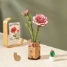 Pink Carnation - Laser-Cut Wood Kit -- 3D Wooden Puzzle, All Scales, Robotime TW051