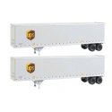 45′ Stoughton Trailer 2-Pack - Assembled -- United Parcel Service (Modern Shield Logo gray, , HO, Walthers SceneMaster 2213