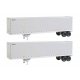 45′ Stoughton Trailer 2-Pack - Assembled -- United Parcel Service UPSZ (gray), HO, Walthers SceneMaster 2212