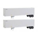 45′ Stoughton Trailer 2-Pack - Assembled -- United Parcel Service UPSZ (gray), HO, Walthers SceneMaster 2212
