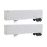 45′ Stoughton Trailer 2-Pack - Assembled -- United Parcel Service UPSZ (gray), HO, Walthers SceneMaster 2212