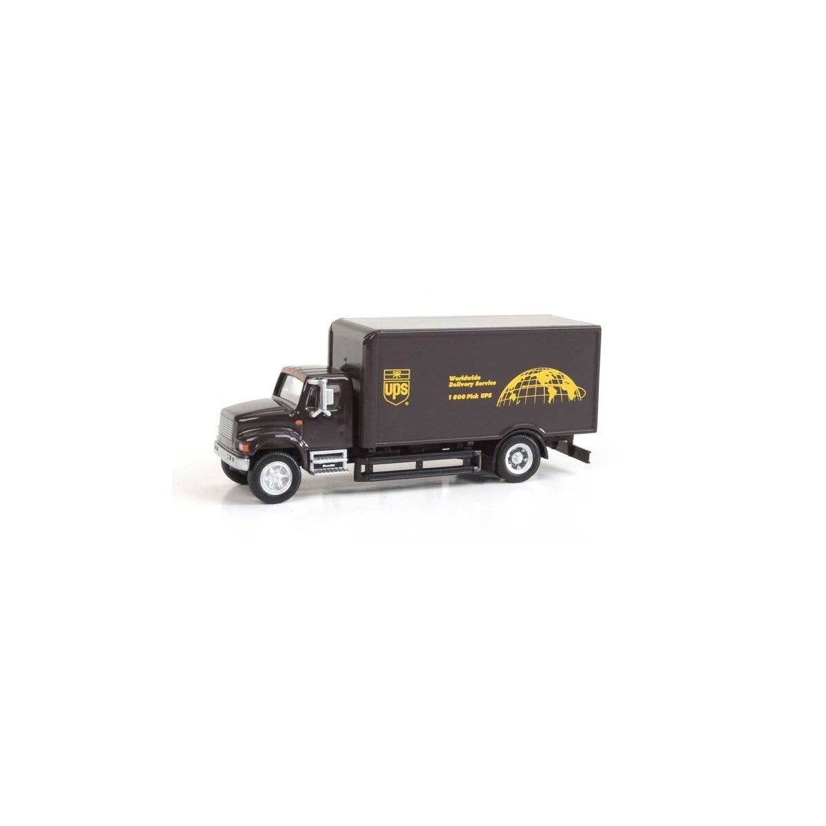 International(R) 4900 Single-Axle Box Van - Assembled -- United Parcel Service (Bow Tie Shi, HO, Walthers SceneMaster 11293