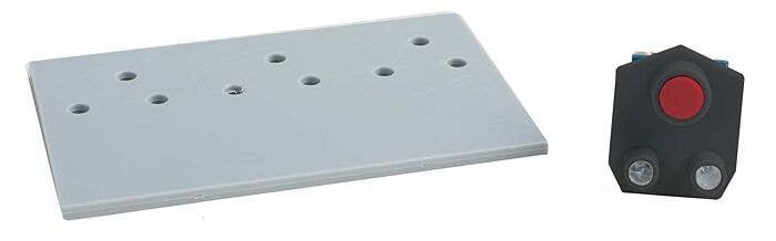 Walthers Layout Control System -- Dual LED Fascia Turnout Controller (yellow-green), All Scales, Walthers Controls 121