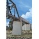 Single-Track Railroad Bridge Concrete Piers pkg(2) -- Kit - 5-1/8 x 1-1/8 x 3-3/4′ 13 x 2.8, HO, Walthers Cornerstone 4550