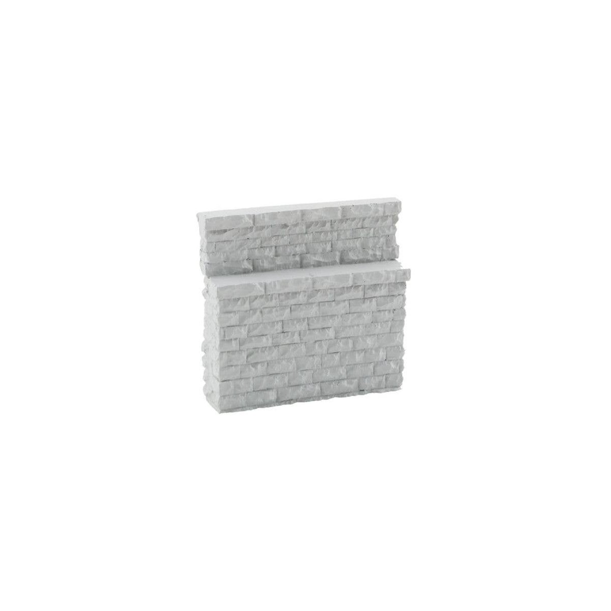Single-Track Railroad Bridge Stone Abutment - Low - Resin Casting -- Approximate dimensions:, HO, Walthers Cornerstone 4585