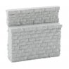 Single-Track Railroad Bridge Stone Abutment - Low - Resin Casting -- Approximate dimensions:, HO, Walthers Cornerstone 4585