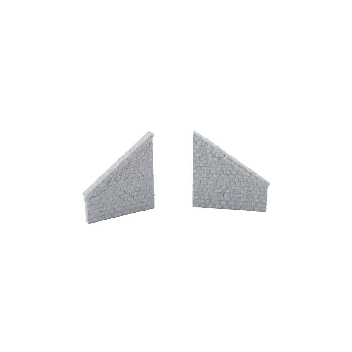 Railroad Bridge Stone Wing Walls - Resin Casting -- One Each Left & Right Approximately: 3-3, HO, Walthers Cornerstone 4586