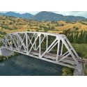 Arched Pratt Truss Railroad Bridge -- Single-Track - Kit - 23 x 3-1/16 x 5-1/4′ 58.4 x 7.8 , HO, Walthers Cornerstone 4521