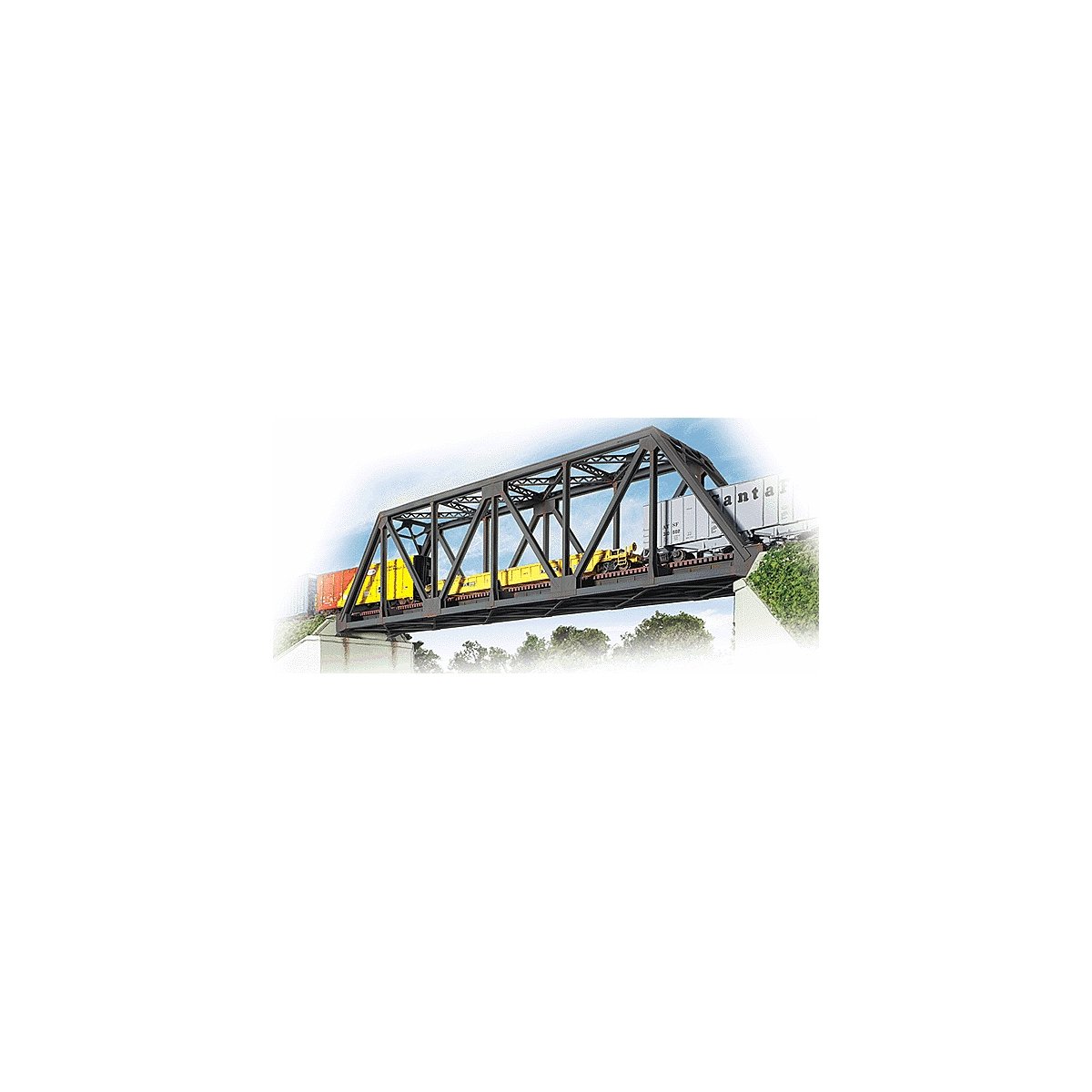 Single-Track Railroad Truss Bridge -- Kit - 20 x 3-1/4 x 5′ 50 x 8.1 x 12.5cm, HO, Walthers Cornerstone 3185