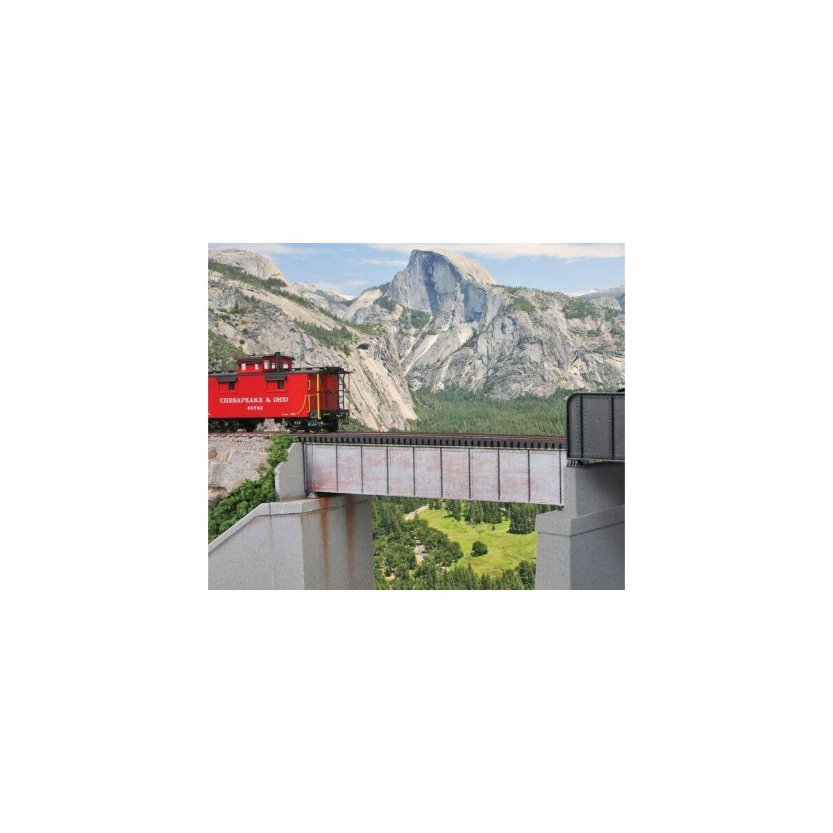 50` Single-Track Railroad Deck Girder Bridge -- Kit 6-7/8 x 1-3/16 x 1-3/16` 17.4 x 3.0 x 3, HO, Walthers Cornerstone 4506