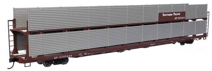 89′ Flatcar w/Bi-Level Shielded Auto Rack - Ready to Run -- Southern Pacific(TM) Rack / Flatcar , HO, WalthersMainline 8128