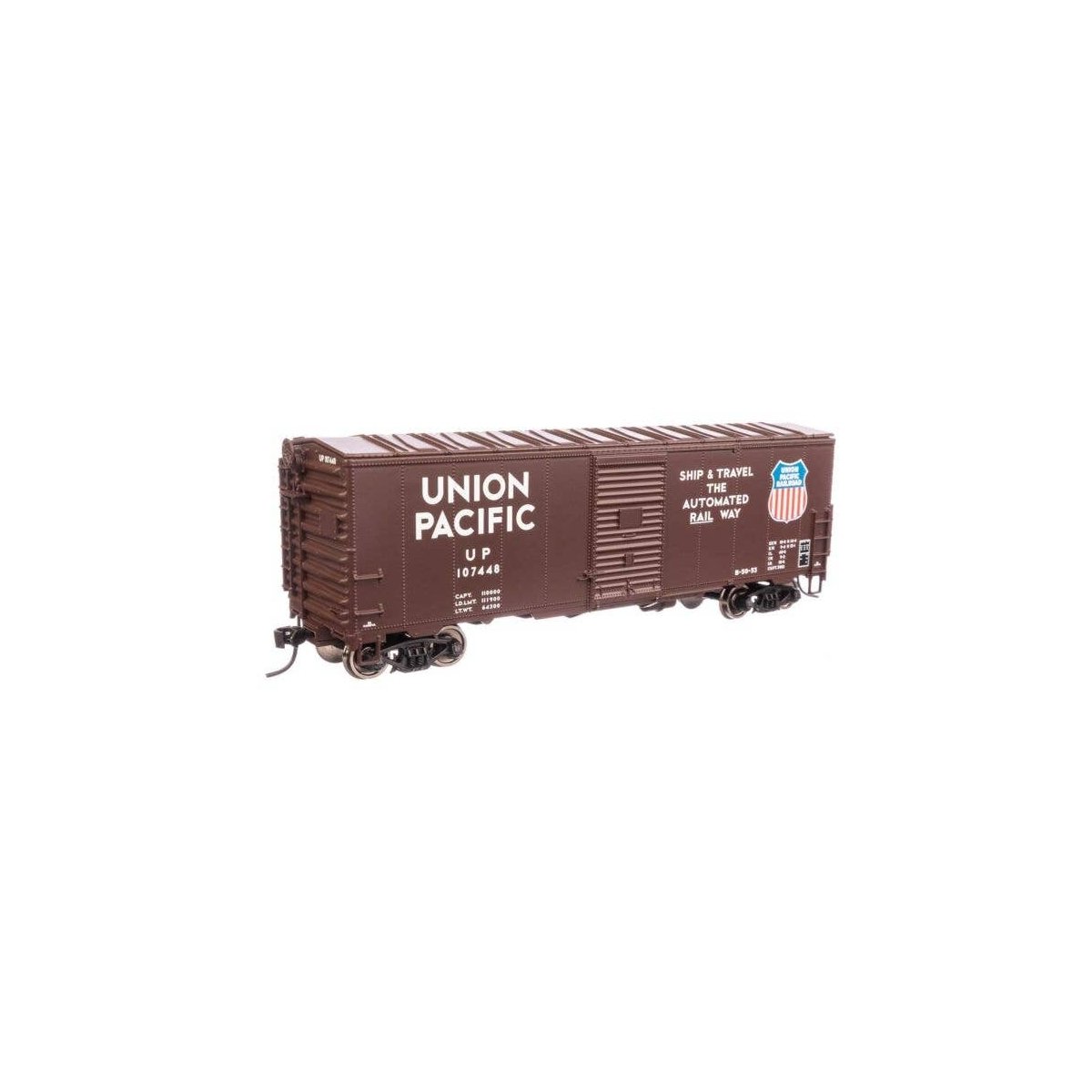 40′ Association of American Railroads Modernized 1948 Boxcar - Ready to Run -- Union Pacific(R) , HO, WalthersMainline 1216