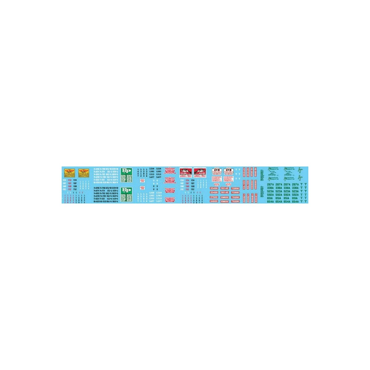 Vehicle Decal Set -- Six Various Owner-Operator Truck Tractors & Lessor Flatbed Trailers, HO, Lonestar Models 12029