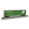 ACF 50`6` Outside-Braced Boxcar - Flashing Rear End Device - Ready to Run -- Burlington Nort, HO, Bachmann Industries 14902