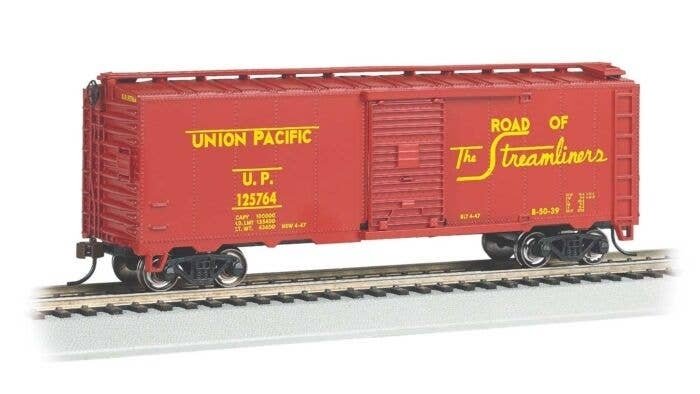 Steam-Era 40′ Steel Boxcar - Ready to Run - Silver Series(R) -- Union Pacific 125764 (Boxcar, HO, Bachmann Industries 15017
