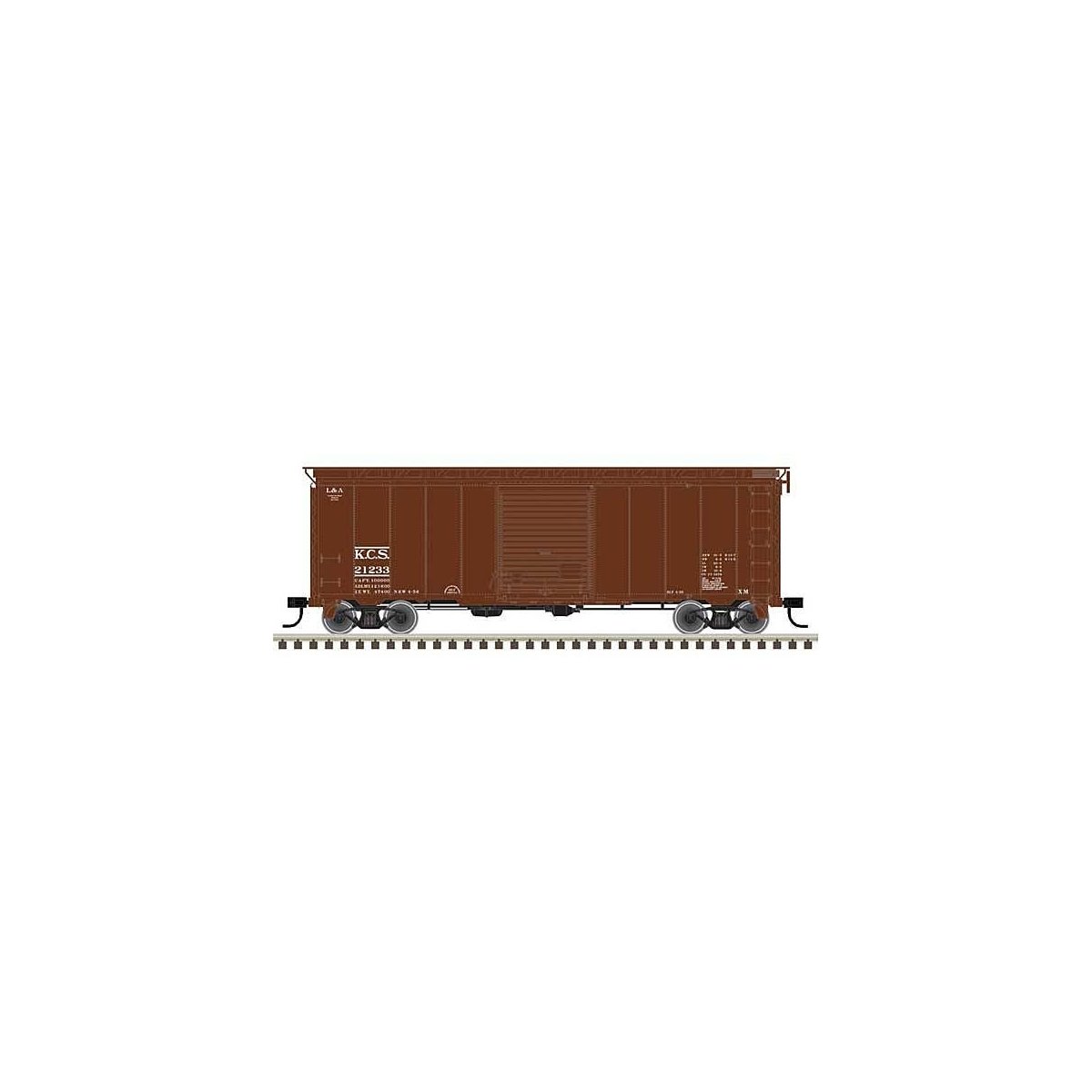 40` Postwar Boxcar with 8` Door - Ready to Run - Master(R) -- Kansas City Southern 2, HO, Atlas Model Railroad Co. 20006823