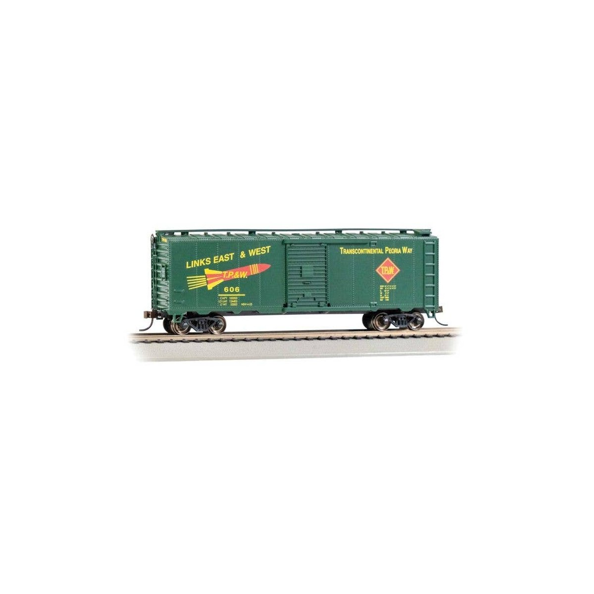 Pullman-Standard PS-1 40′ Steel Boxcar - Ready to Run - Silver Series(R) -- Toledo, Peoria &, HO, Bachmann Industries 16016