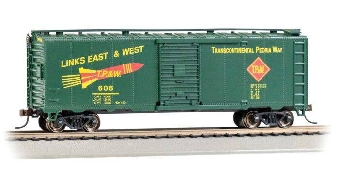 Pullman-Standard PS-1 40′ Steel Boxcar - Ready to Run - Silver Series(R) -- Toledo, Peoria &, HO, Bachmann Industries 16016