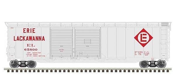 Postwar 50′ Double-Door Boxcar - Ready to Run - Master(R) -- Erie Lackawanna 65725 (, HO, Atlas Model Railroad Co. 20006576