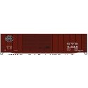AAR 50′ Riveted-Side Double-Door Boxcar - Kit -- New York Central 41586 (Boxcar Red, black, System L, HO, Accurail Inc 5236