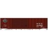 AAR 50′ Riveted-Side Double-Door Boxcar - Kit -- New York Central 41586 (Boxcar Red, black, System L, HO, Accurail Inc 5236