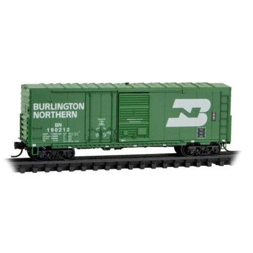 40′ Plug & Sliding Door Boxcar No Roofwalk - Ready to Run -- Burlington Northern 190212 (Cas, N, Micro Trains Line 19100010