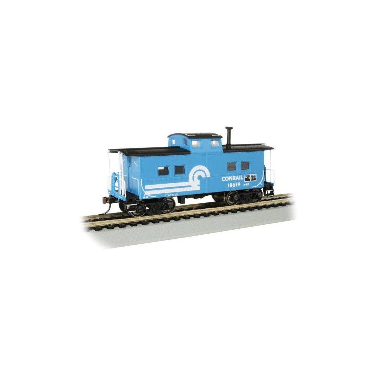 Northeast-Style Steel Cupola Caboose - Ready to Run - Silver Series(R) -- Conrail 18619 (blu, HO, Bachmann Industries 16822