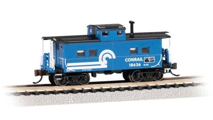 Northeast-Style Steel Cupola Caboose - Ready to Run - Silver Series(R) -- Conrail 18726 (blue, N, Bachmann Industries 16869