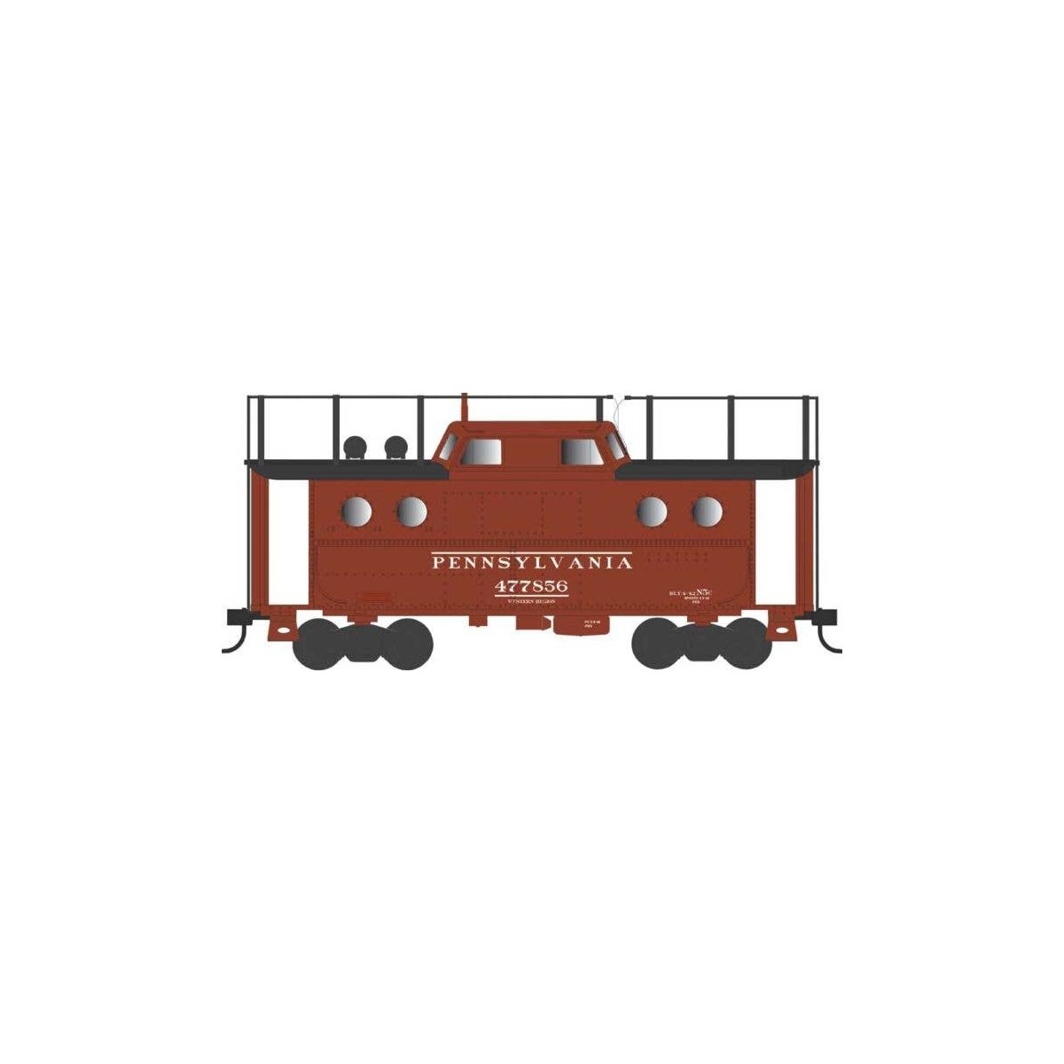 PRR Class N5C Steel Cabin Car (Caboose) - Ready to Run -- Pennsylvania Railroad 477927 , HO, Bowser Manufacturing Co. 43392
