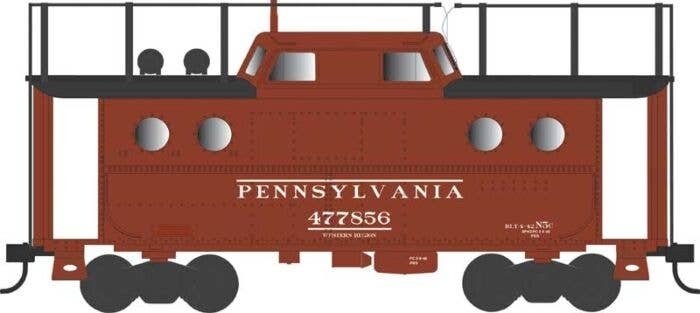 PRR Class N5C Steel Cabin Car (Caboose) - Ready to Run -- Pennsylvania Railroad 477927 , HO, Bowser Manufacturing Co. 43392