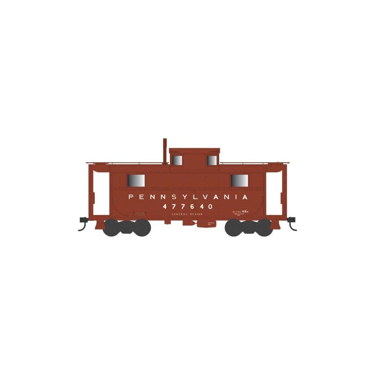 PRR Class N5 Steel Cabin Car (Caboose) - Ready to Run -- Pennsylvania Railroad 477651 (, HO, Bowser Manufacturing Co. 43372
